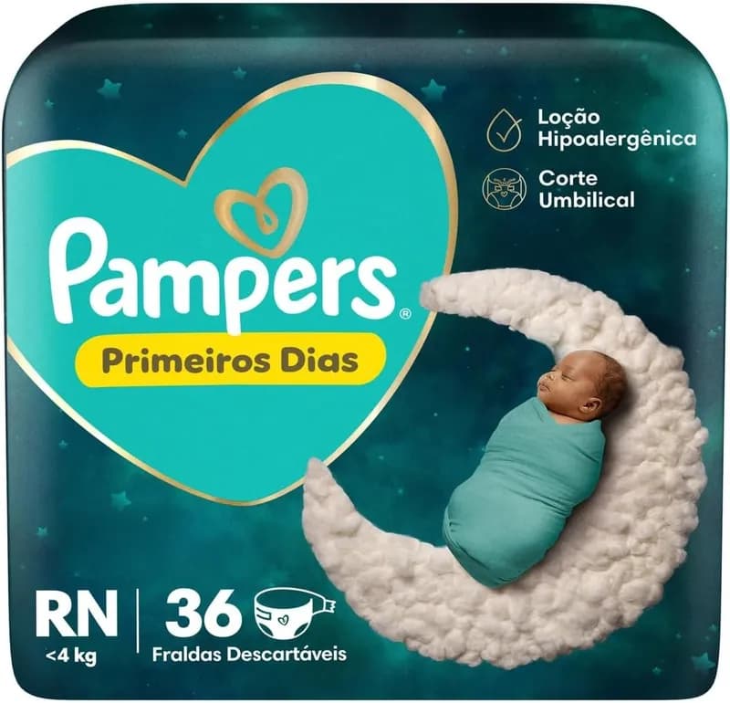 Fralda Pampers Premium Care RN 36 unidades