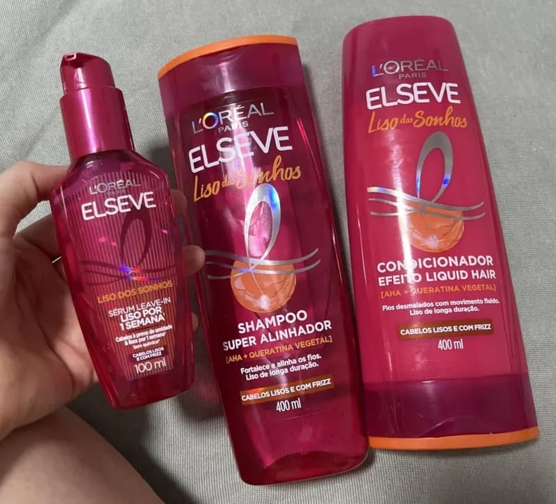 [PRIME] L'Oréal Paris Elseve Liso dos Sonhos Shampoo, Condicionador e Sérum