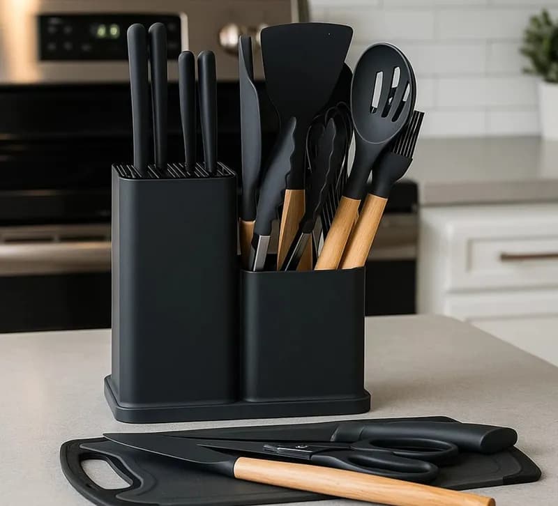 Kit Cozinha 19 Peças Silicone Antiaderente