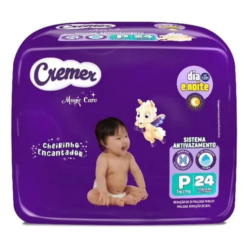 Fralda Cremer Magic Care P com 24