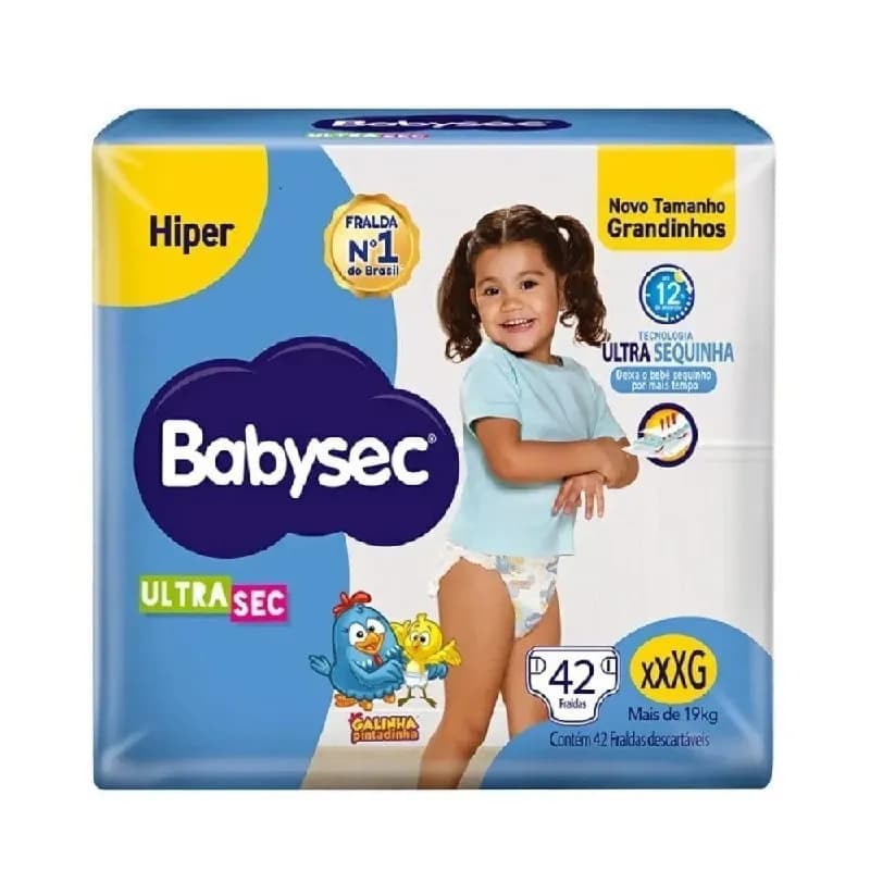 Fralda Babysec Galinha Pintadinha Hiper XXXG 42