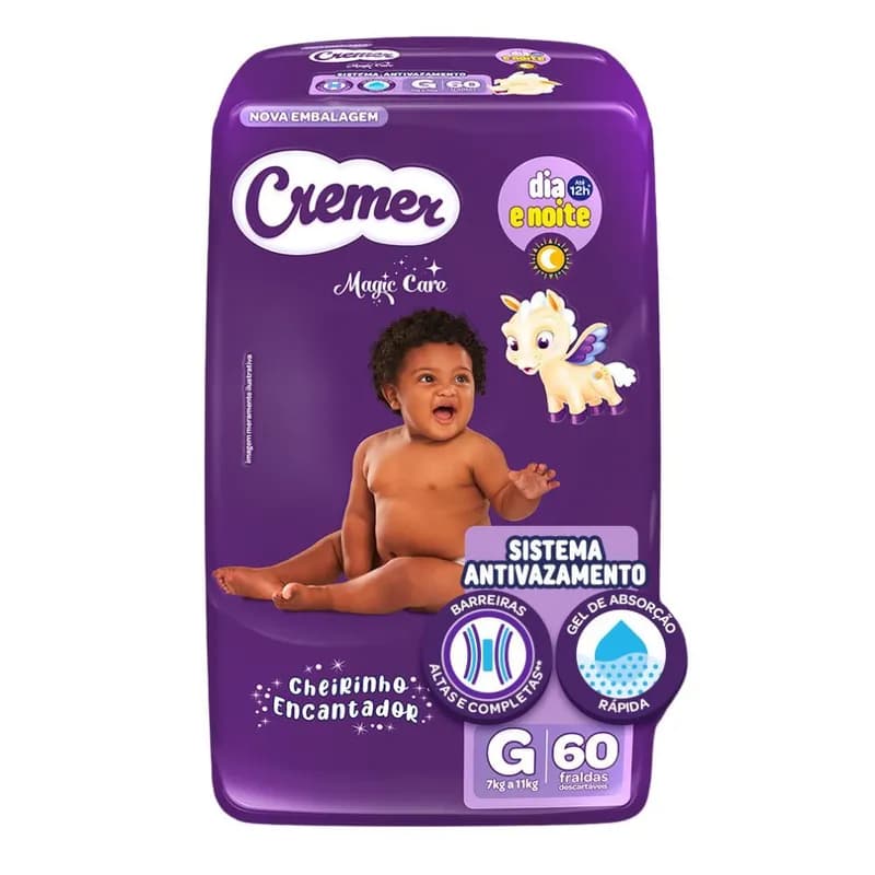 Fralda Cremer Magic Care Hiper G 60 Unidades