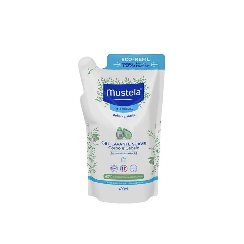 Gel Lavante Suave Mustela Bebê com Abacate Orgânico 400ml