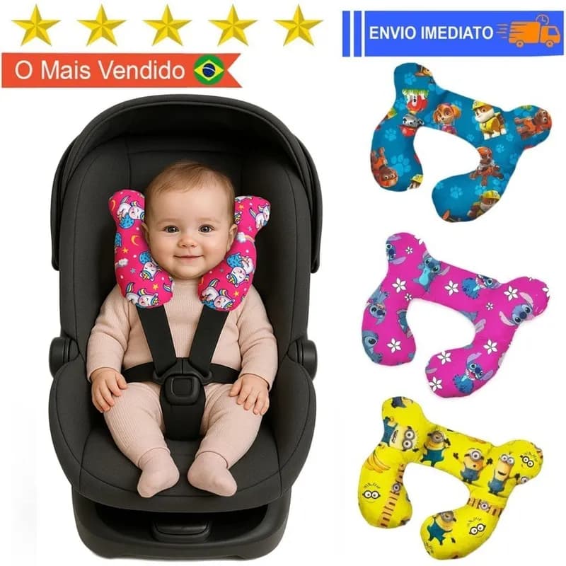 Almofada de Pescoço Bebê com Apoio de Cabeça Cadeirinha