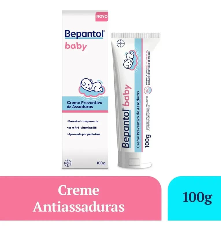 Creme Preventivo de Assaduras Para Bebês Bepantol Baby, 100g