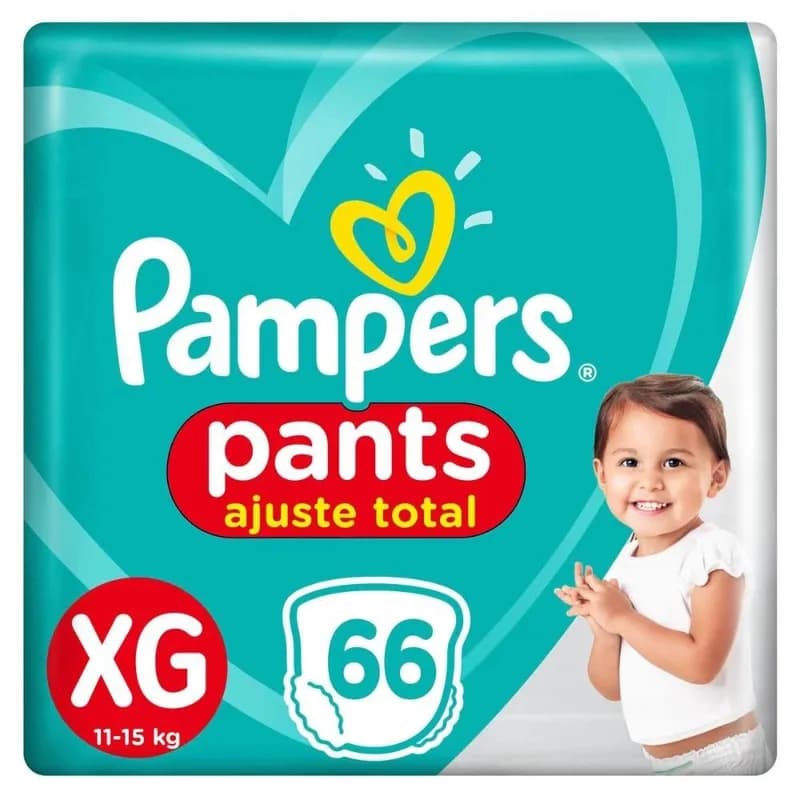 Fralda Pampers Pants Ajuste Total XG 66 Unidades
