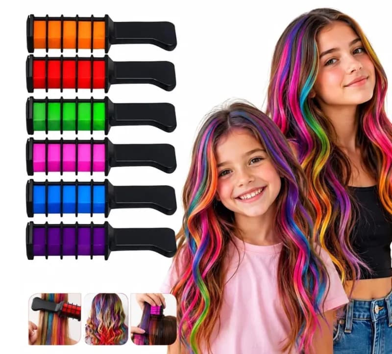 Kit 6 Pentes Giz Coloridos