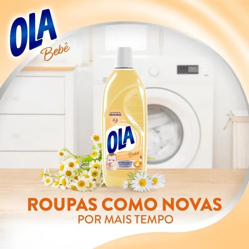 Sabão Líquido Ola Bebê para Roupas Finas e Delicadas 1l