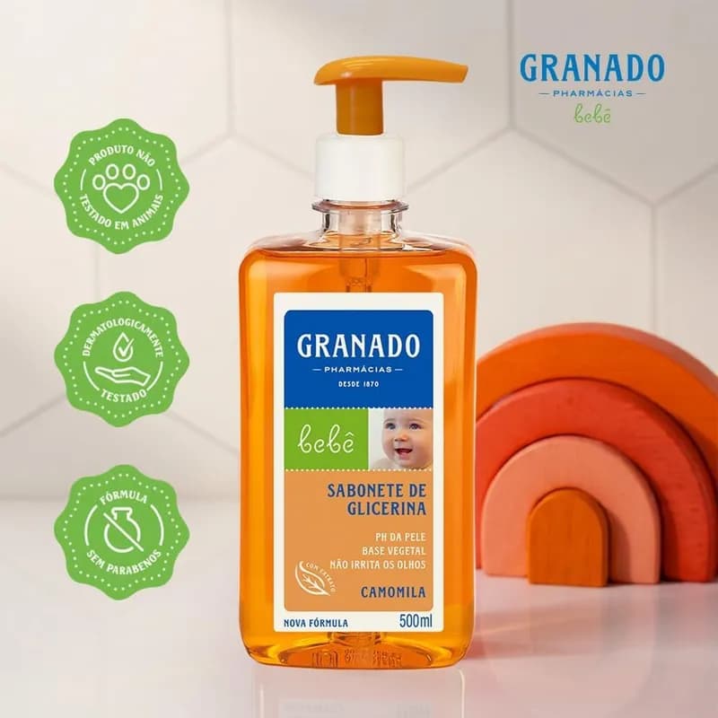 Granado Sabonete Líquido Bebê, Camomila, 500ml