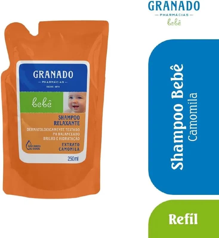 Refil Shampoo Bebê Granado Camomila, 250ml