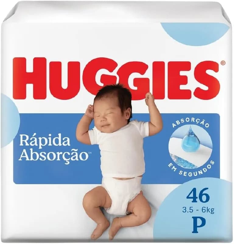 Fralda Huggies Tripla Proteção P com 46 Unidades