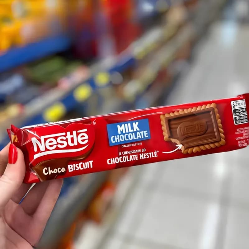 Biscoito com Chocolate Chocobiscuit NESTLÉ Ao Leite 78g