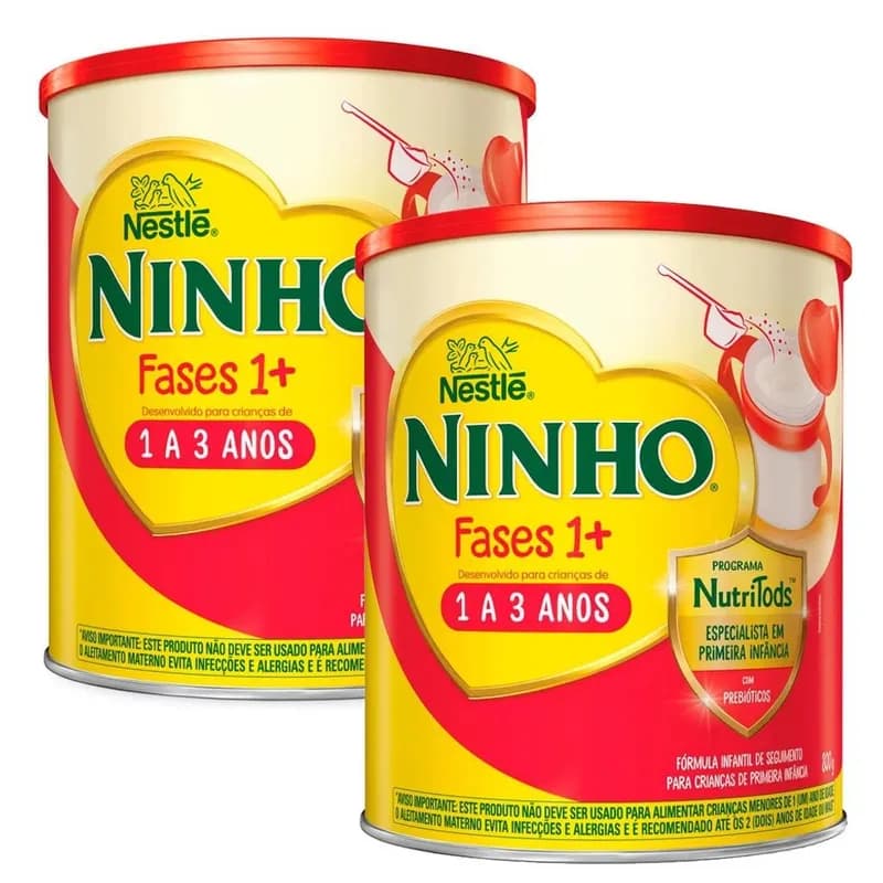 Kit Fórmula Infantil Ninho Fases 1+ 800g