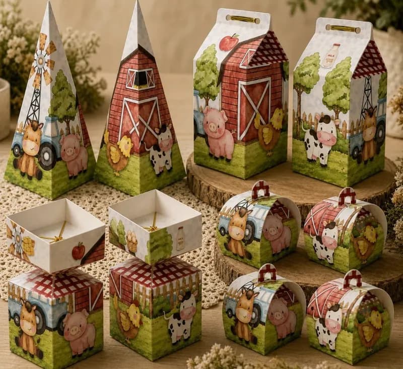 Kit Lembrancinha Fazendinha 20 Caixinhas