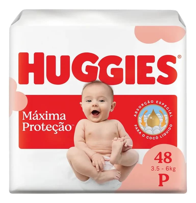 Fralda Huggies Supreme Care P com 48 unidades