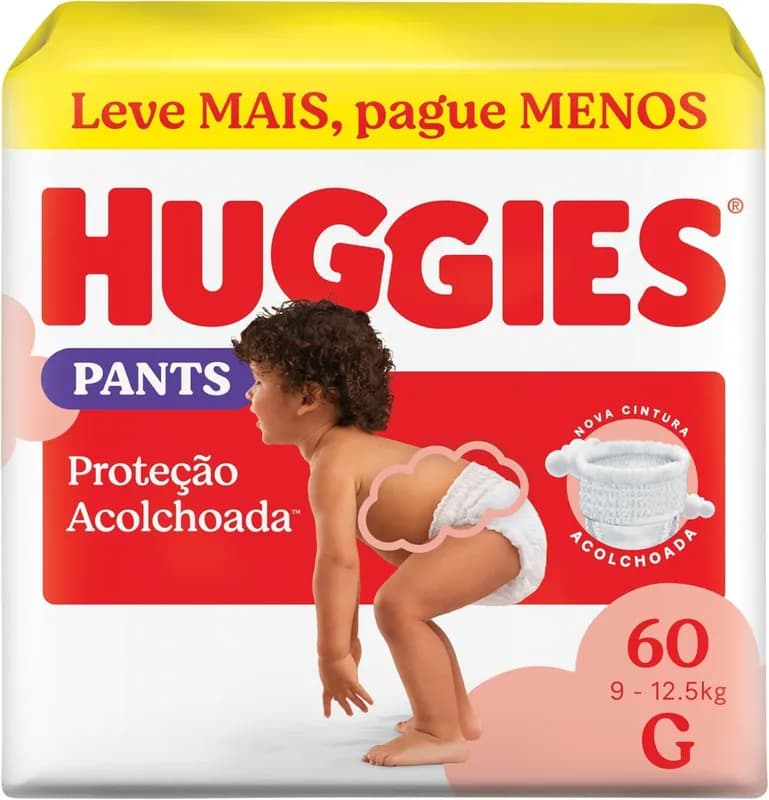 Fralda Huggies Supreme Care Roupinha G com 60