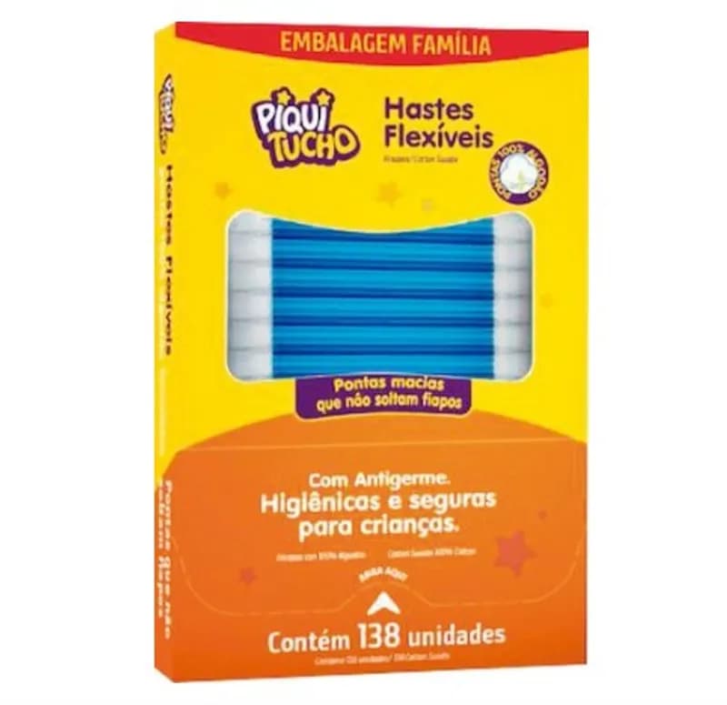 Hastes Flexíveis Piquitucho, Cartucho, 138 Unidades