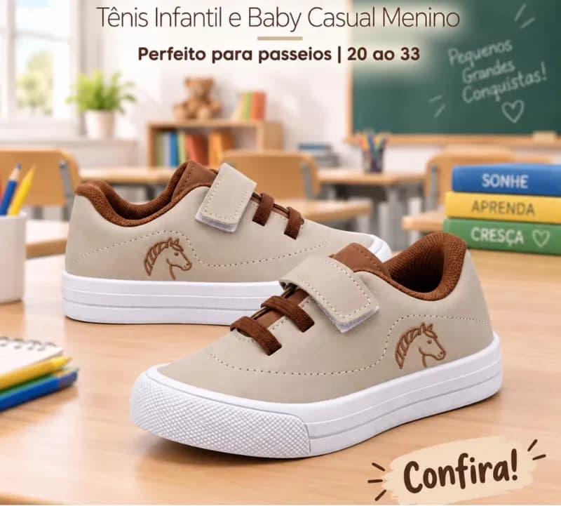 Tênis Velcro De Menino Infantil