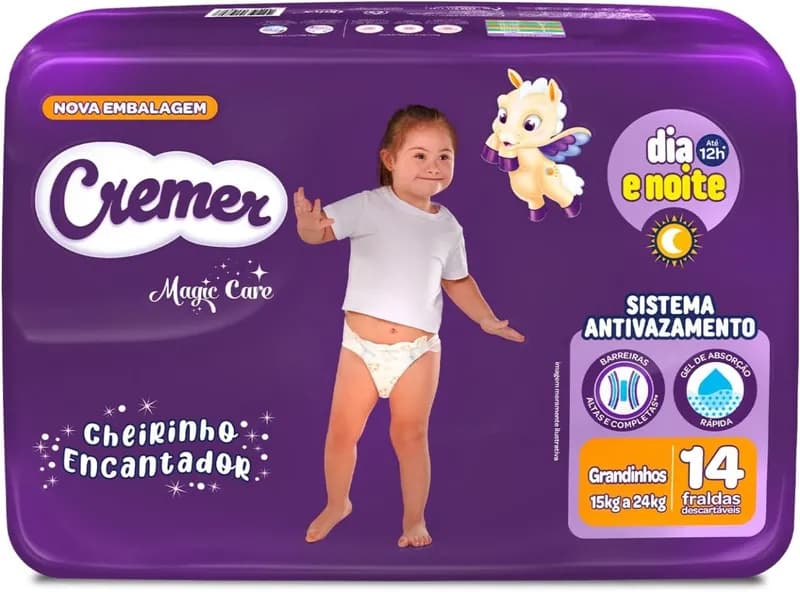 Fralda Cremer Grandinhos 14 Unidades