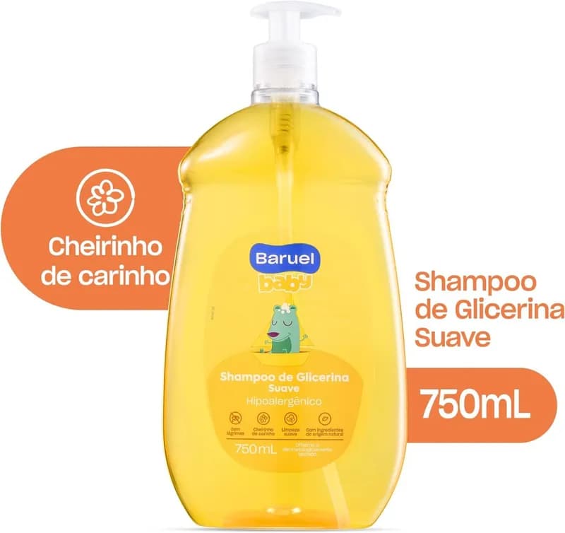 Baruel Baby Shampoo Glicerina Suave 750ml