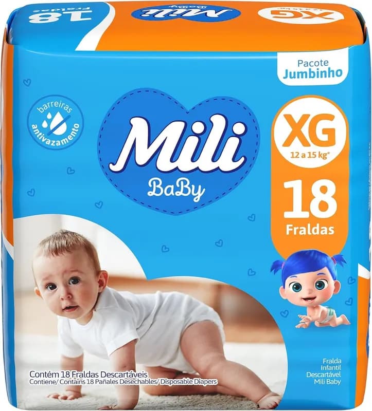 Fralda Mili Baby XG 18 unidades