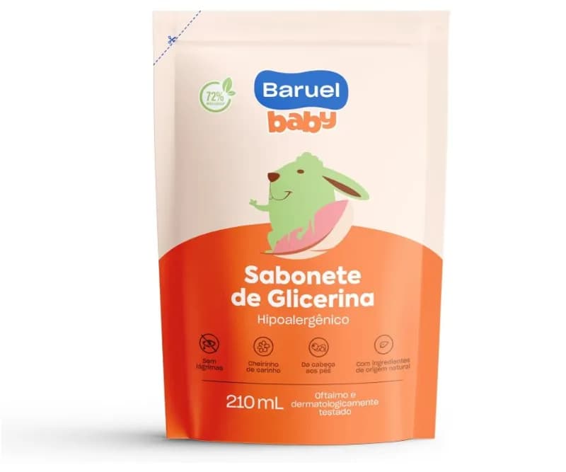Refil Baruel Baby Sabonete Líquido Bebê Glicerina