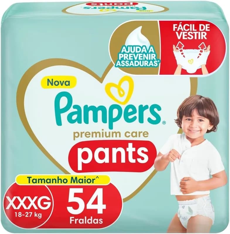 Fralda Pampers Pants Premium Care XXXG 54