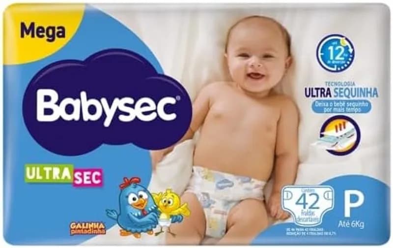 Fralda Babysec Ultrasec Galinha Pintadinha P
