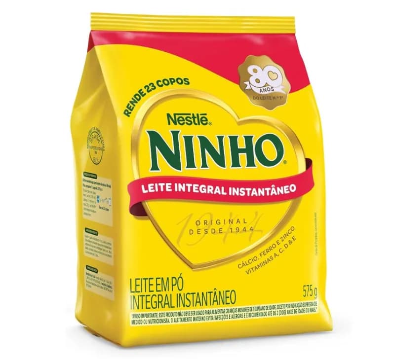 Leite em Pó Instantâneo Integral Ninho Sachê 575g