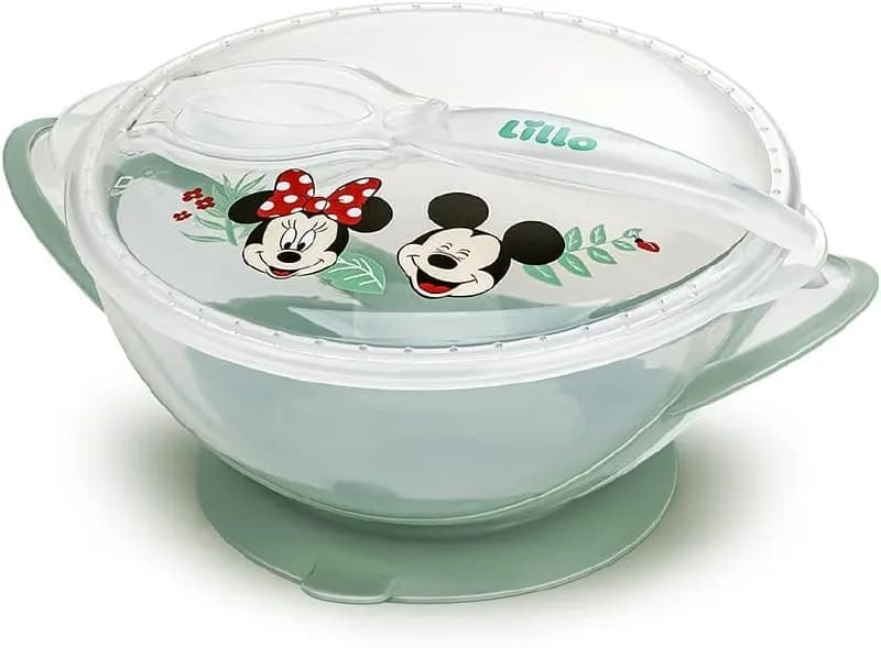 Prato Bowl com Ventosa e Colher Disney