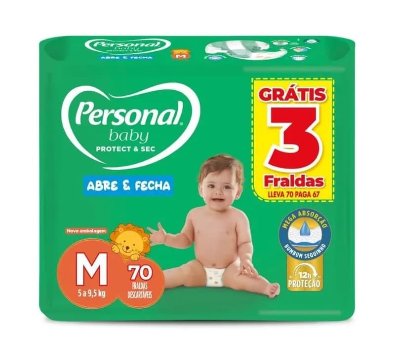Fralda Personal Baby Protect&Sec M 70