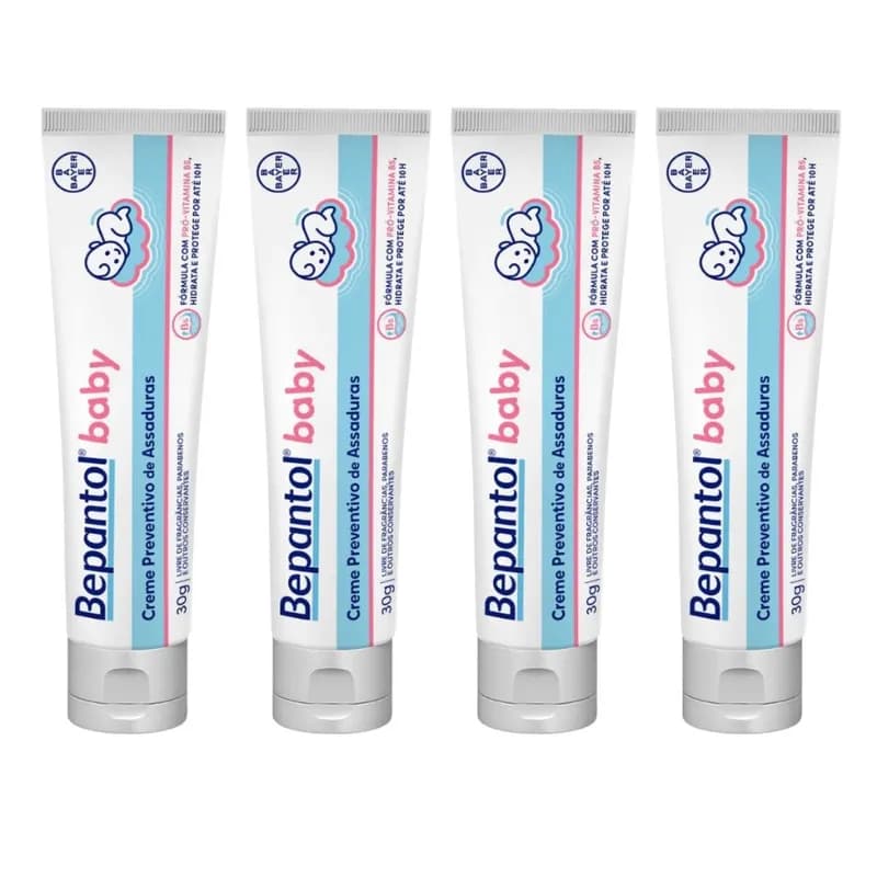 Kit 4 Pomadas Assadura Bepantol Baby 30g