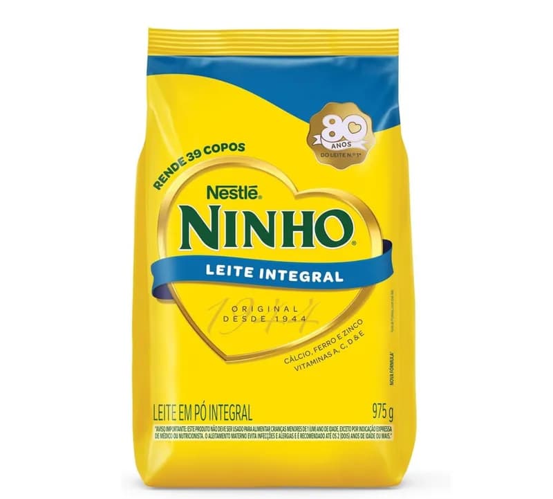 Leite em Pó Ninho Integral Sachê 975g