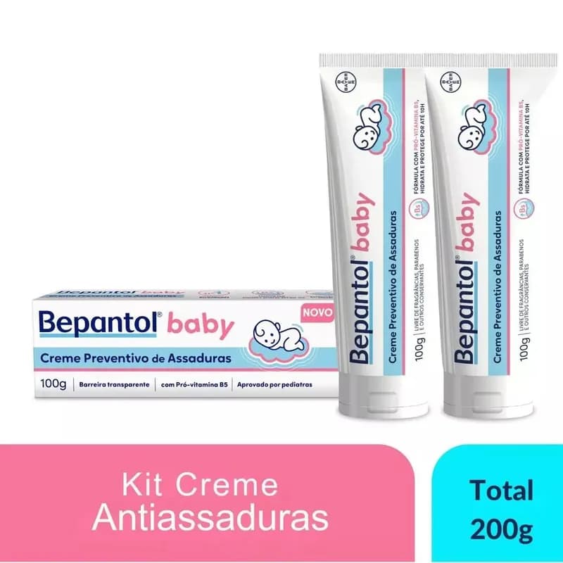 Kit 2 Pomadas Assadura Bepantol Baby 100g