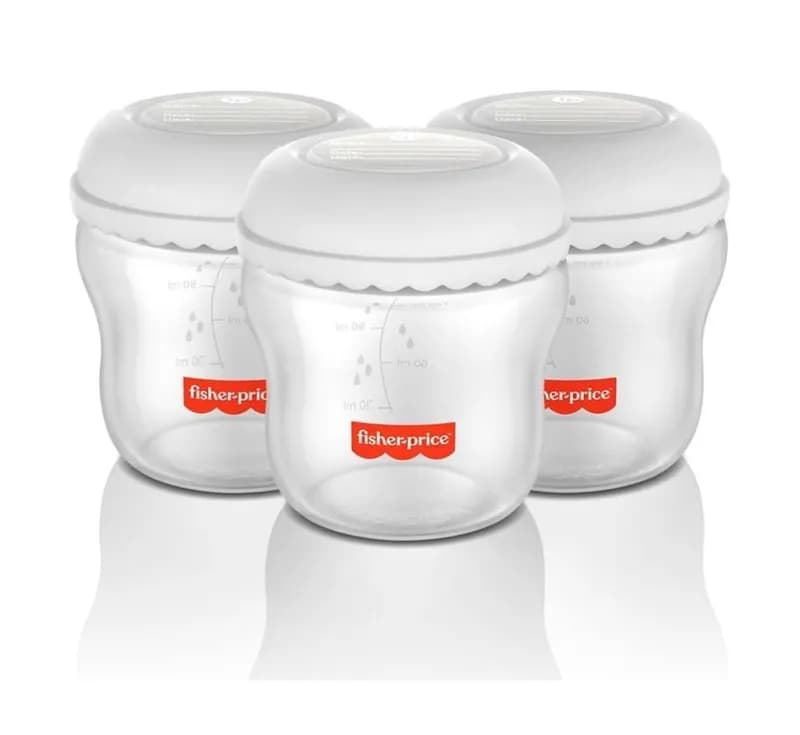 Kit 3 Frascos para Armazenar Leite Frisher Price 150ml