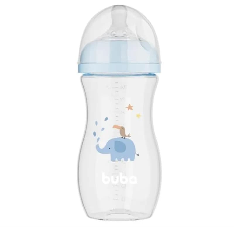 Buba, Mamadeira Easy Flow Elefante Azul 330ml