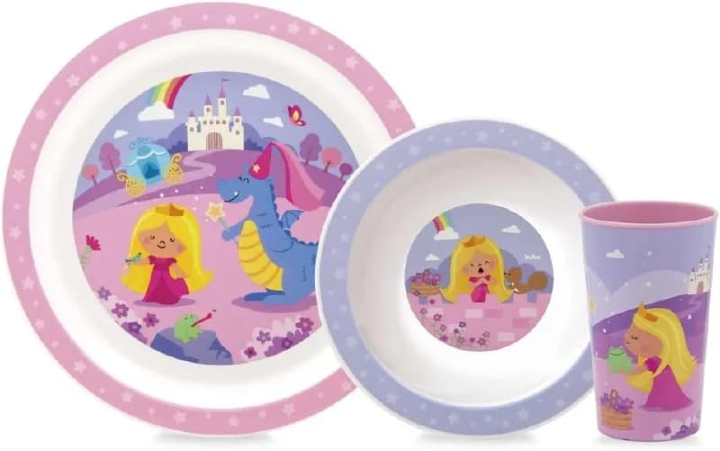 Kit de Refeição Buba Aventuras, Princesa, Colorido