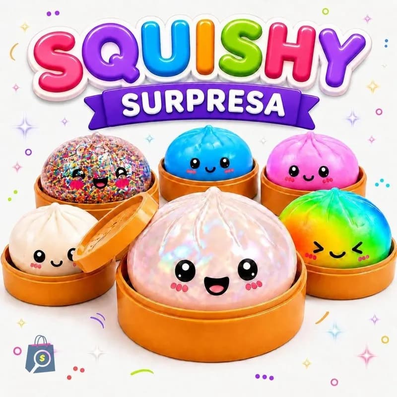 Squishy Grande 8,5 Cm Brinquedo Com Luz Surpresa Antiestresse