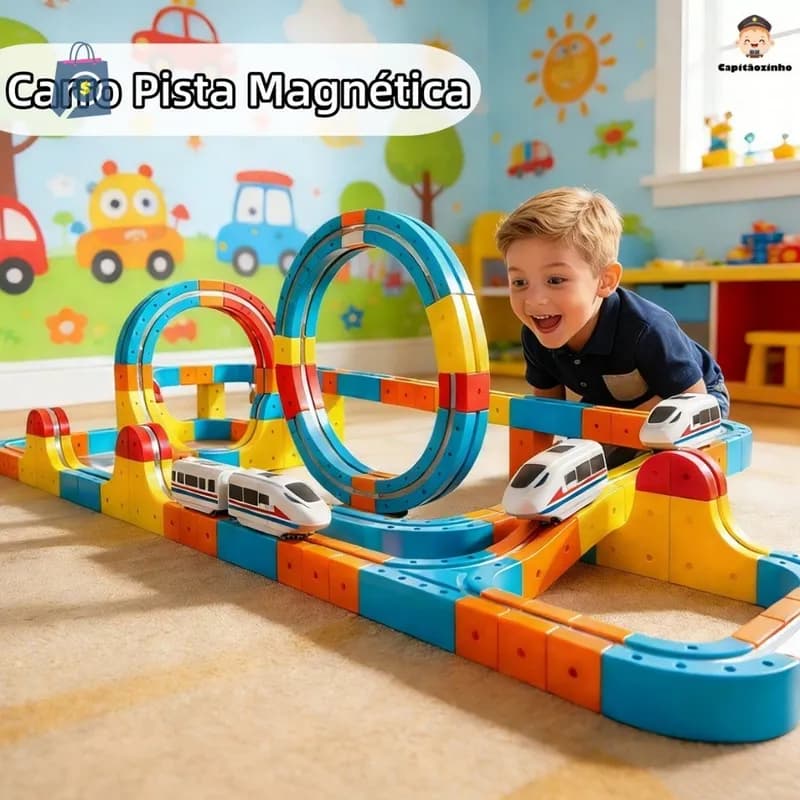 Kit 56/80/120 Trem Magnético Peças Cube Track Brinquedo Educativo De Blocos 3D Recarregável USB