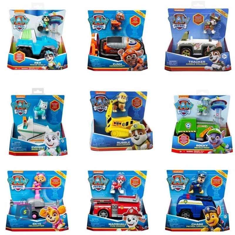Veículo Sólido Infantil Patrulha Canina Brinquedos Boneco Sunny