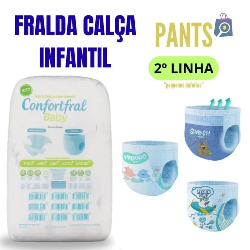 Fralda Calça Confortfral Baby - Fralda Descartável com Ajuste Perfeito e Alta Absorção