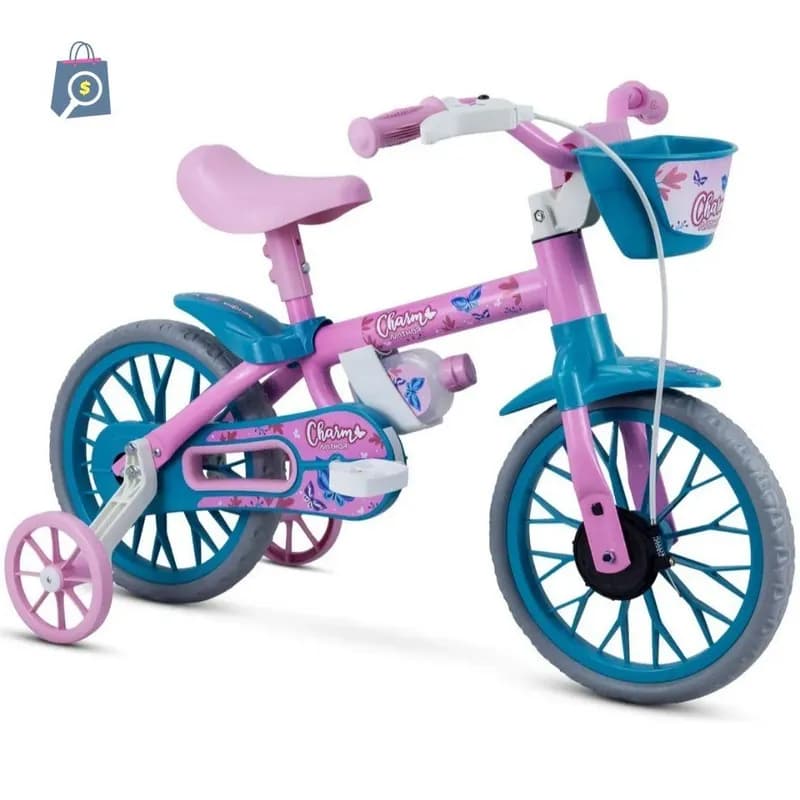 Bicicleta Bike Criança 2 A 5 Anos Aro 12 Nathor Infantil Rosa Com Rodinha