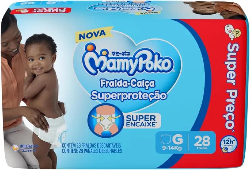 Fralda-Calça MamyPoko Superproteção G 28