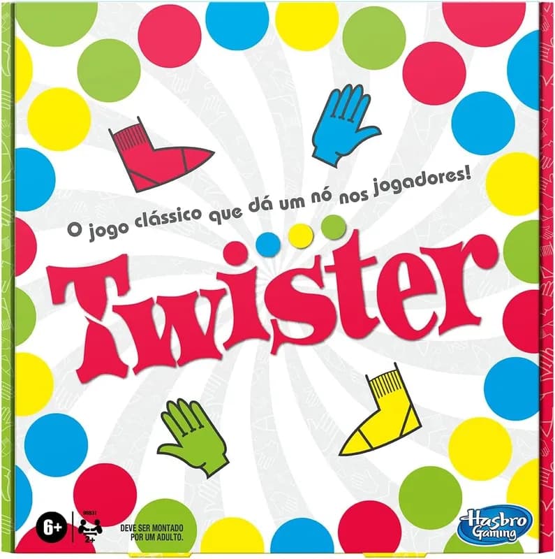 Hasbro Games, Jogo de Festas, Twister - Novos Movimentos, Jogo de Equilíbrio, 2 Jogadores ou Mais - A partir de 6 Anos