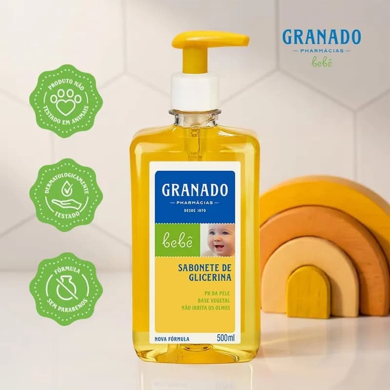 Granado Sabonete Líquido Bebê, Tradicional, 500ml