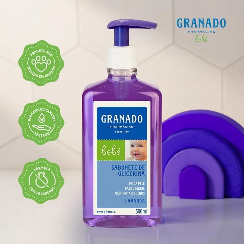 Granado Sabonete Líquido Bebê, Lavanda, 500ml