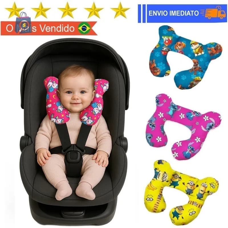 Almofada de Pescoço Bebê com Apoio de Cabeça para Cadeirinha