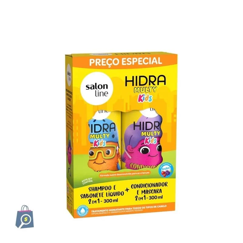 Kit Shampoo + Condicionador Hidra Multy Kids Salon Line 300ml