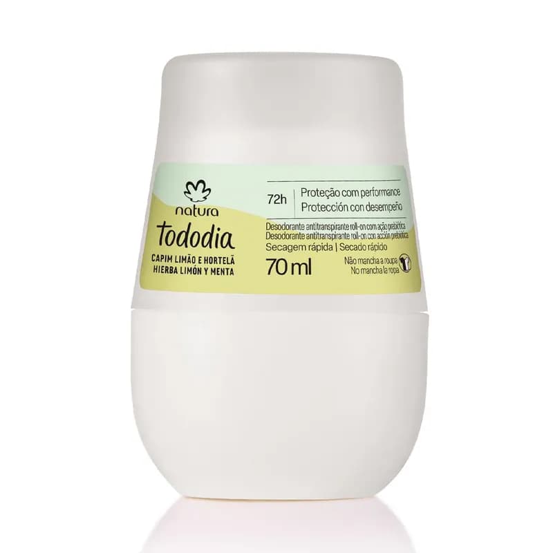 Desodorante Antitranspirante Roll-on Tododia Capim Limão Hortelã