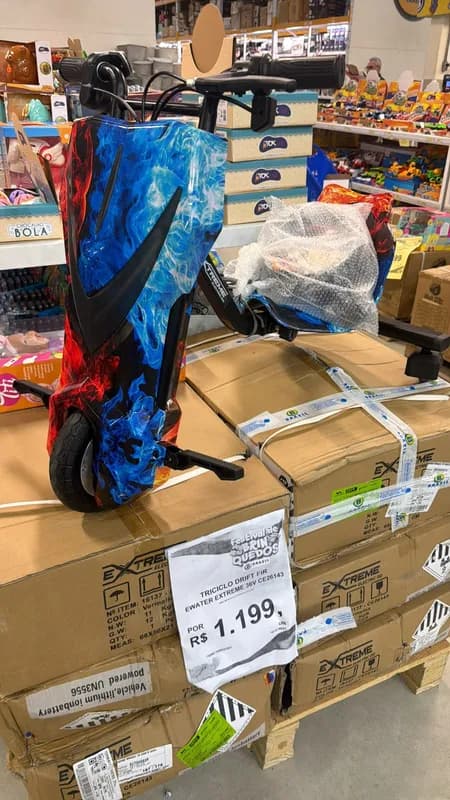 Triciclo Elétrico Drift Motorizado 250W 350W Adulto/Infantil
